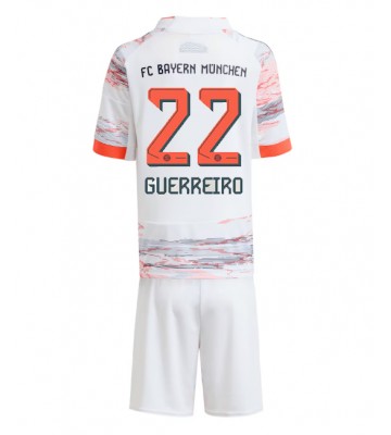 Bayern Munich Raphael Guerreiro #22 Segunda Equipación Niños 2025-26 Manga Corta (+ Pantalones cortos)